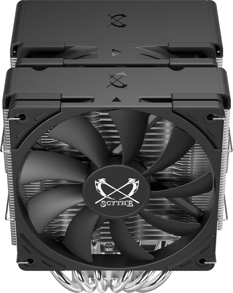 SCYTHE مبرد الهواء Fuma 3 CPU، Intel LGA1700، LGA1151، AMD AM5/Ryzen 120mm، برج مزدوج، غطاء علوي أسود - Image 2